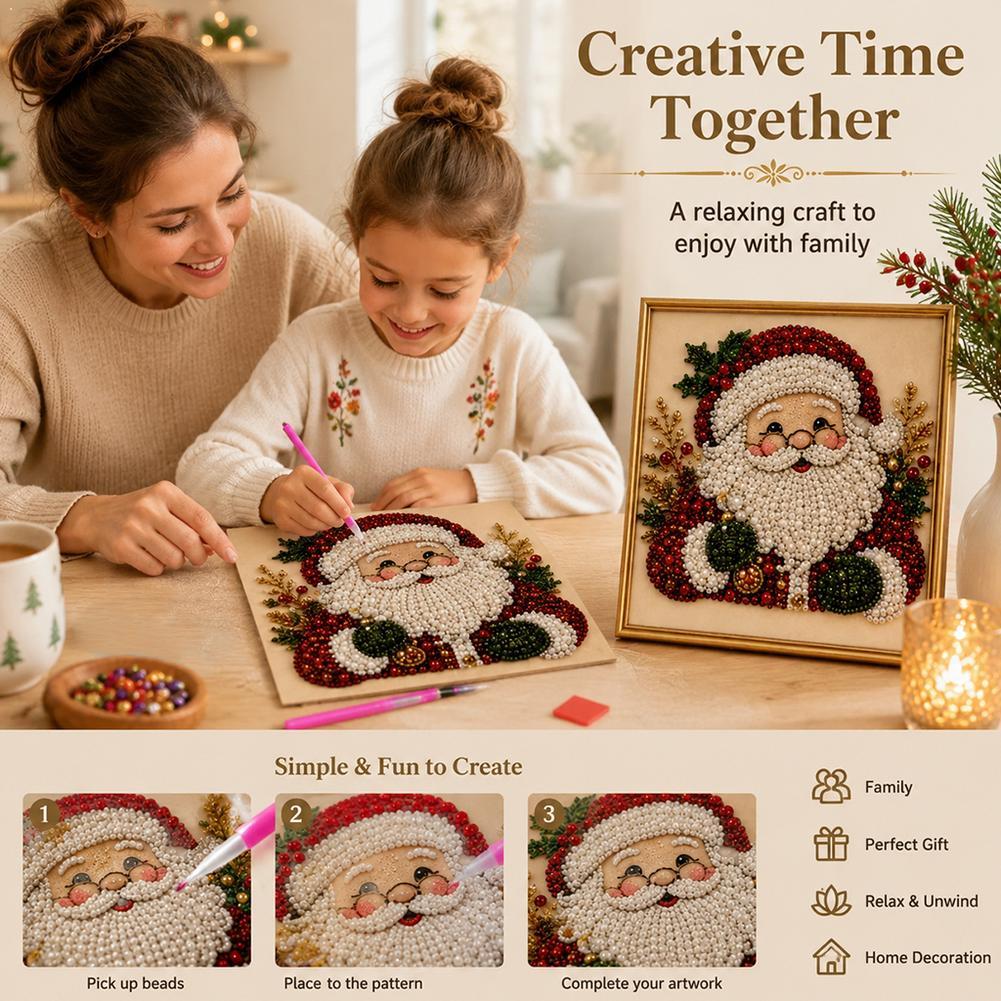 Resin Art And Craft - Kerstmis Kerstman Parel Kunst DIY Kit