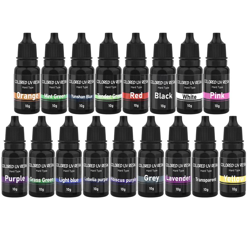 Uv Resin Clear Hard - 17 kleuren UV-harslijm 10 ml epoxylijm