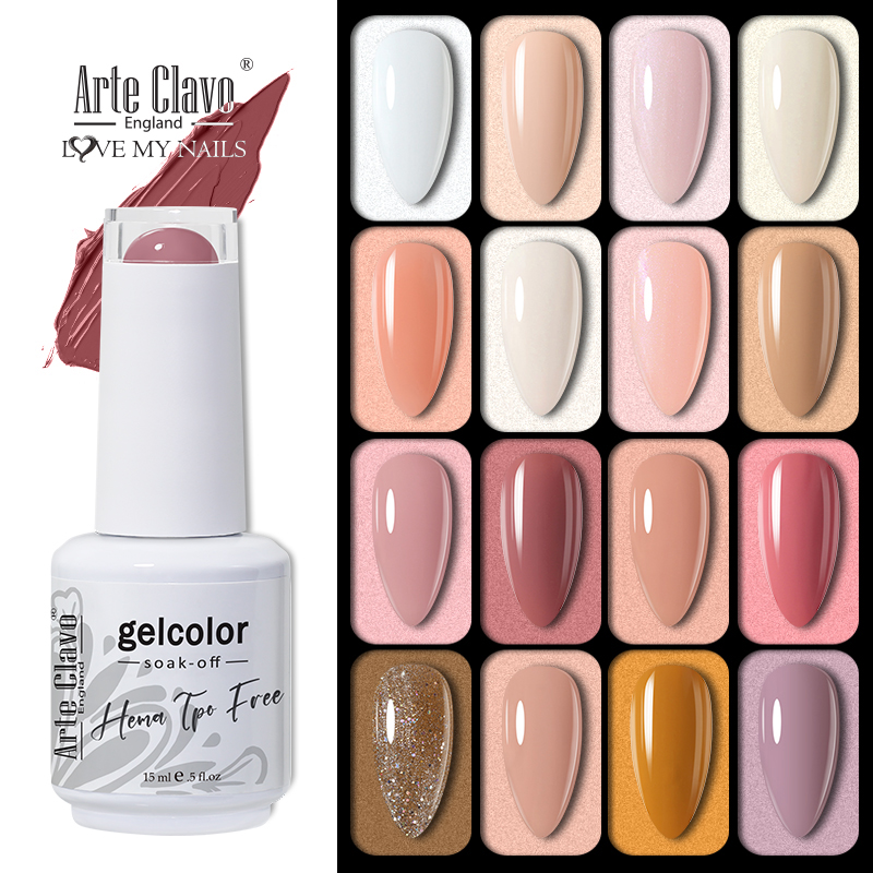 Uv Lamp Nail Resin - ArteClavo 15ml Nude Gel Nagellak Hybride