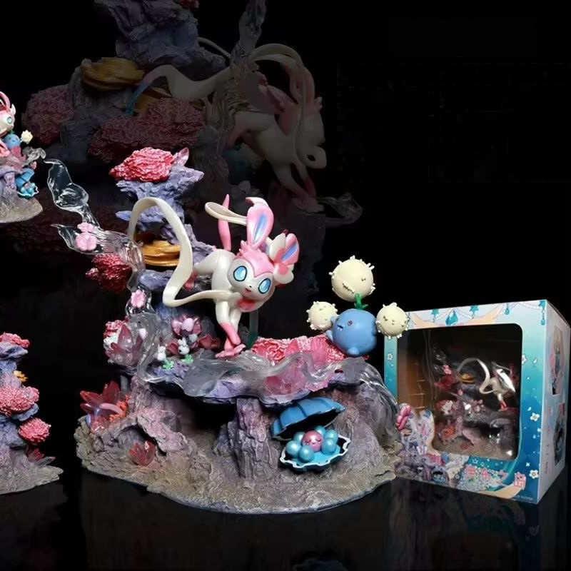 Resin Art Anime - Gk Figuur Sylveon Shroomish Clamperl Fairy