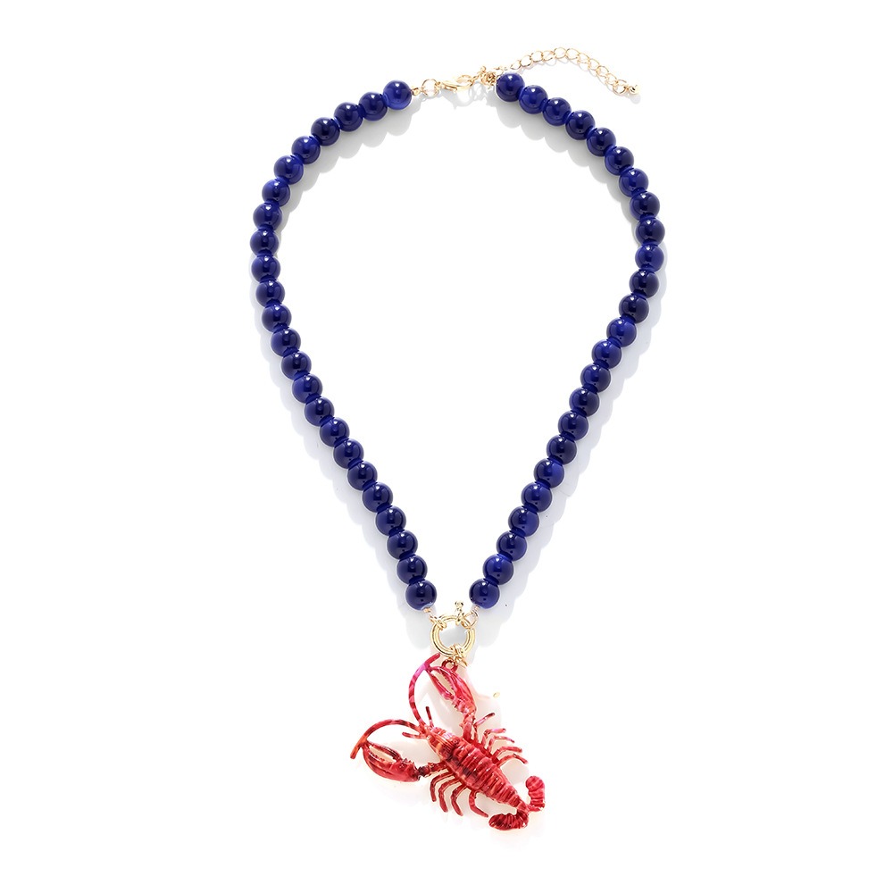 Resin Art Beach Theme - Nieuwe Boheemse Kreeft Kralen Ketting Oceaan