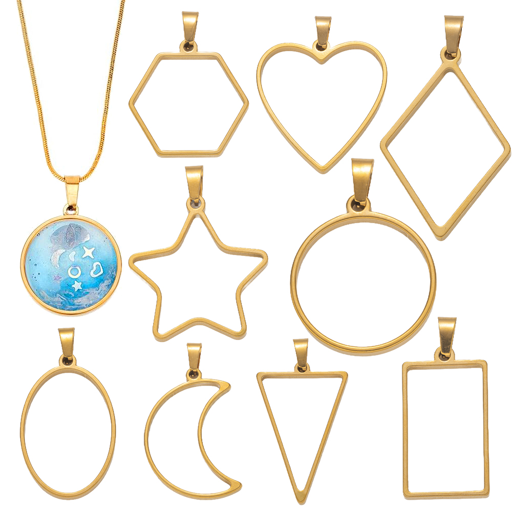 Resin Art Kit With Molds - 5 stuks roestvrij staal open rug