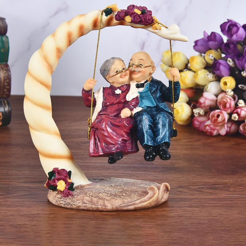 Resin Art Anniversary Gift - Chinese Swing Oude Koppels Hars Beeldjes