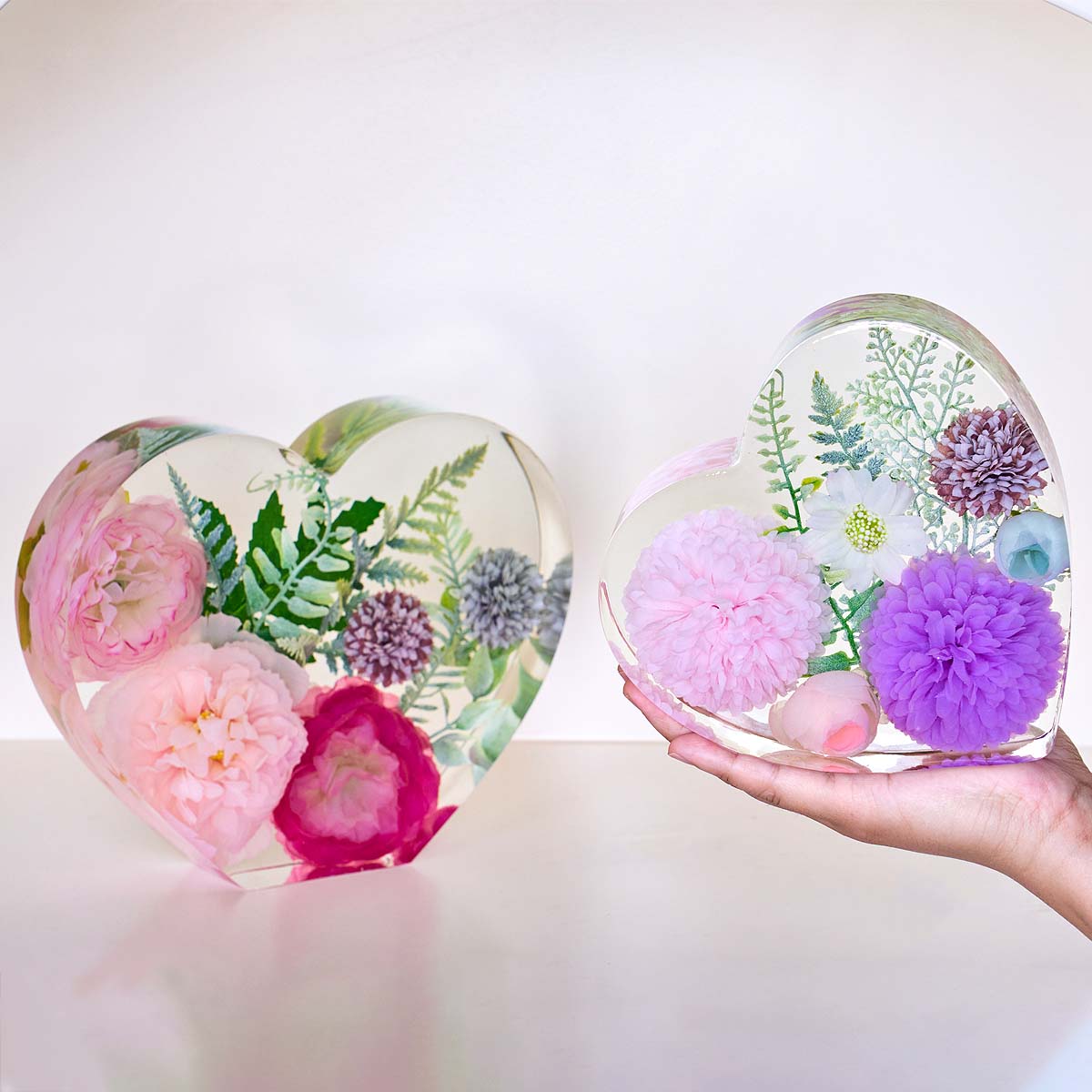Resin Art Mould - Hart Hexagon Ornament Boekensteun Siliconen Mal