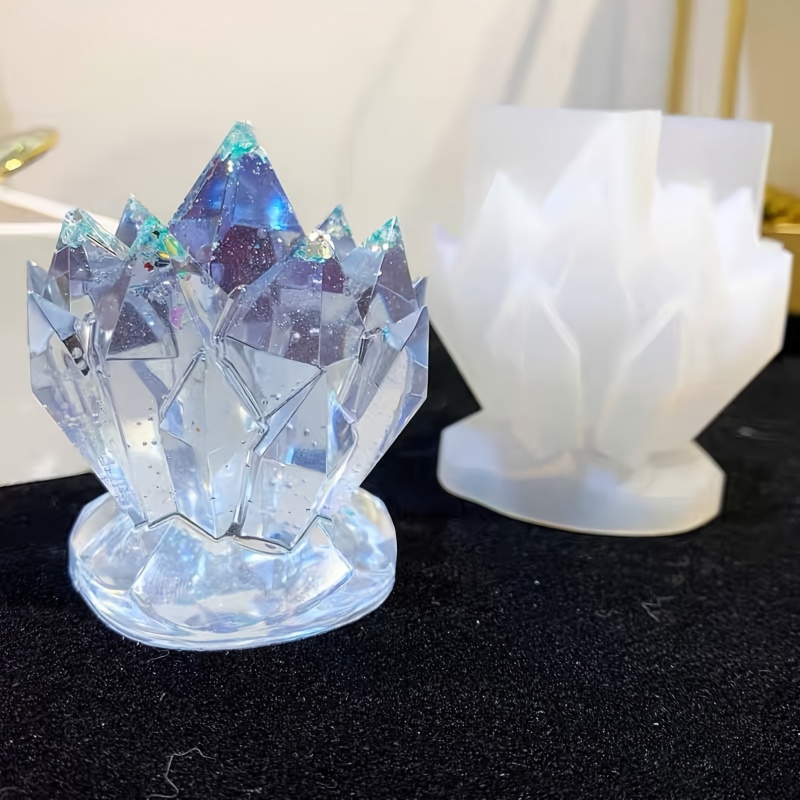 Resin Art Mould - 1pcCrystal Cluster Decoratieve Siliconen Mal Kaars