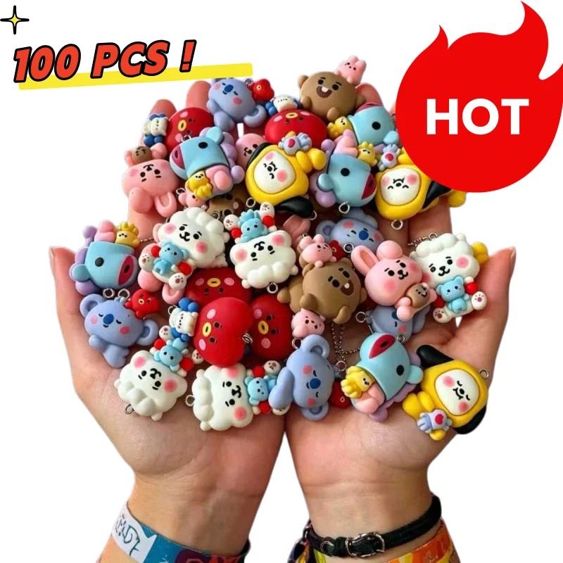 Resin Art And Craft - 7 stks BT21 Hars Cartoon Charm