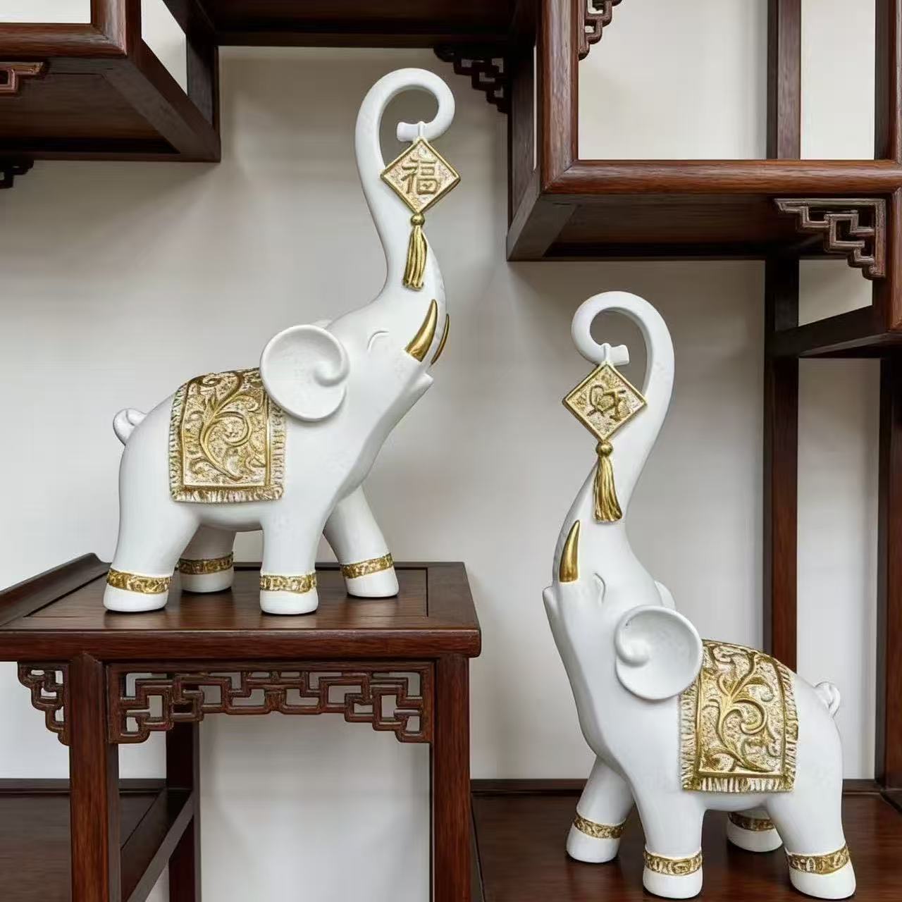 Resin Art Anniversary Gift - Een paar Chinese stijl gelukkige rijkdom
