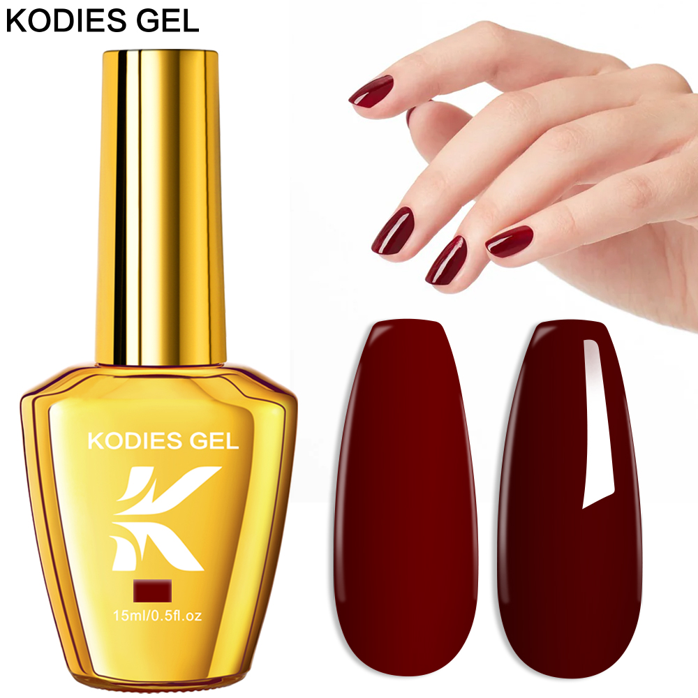 Uv Lamp Nail Resin - KODIES GEL Bordeaux Rode Gel Nagellak