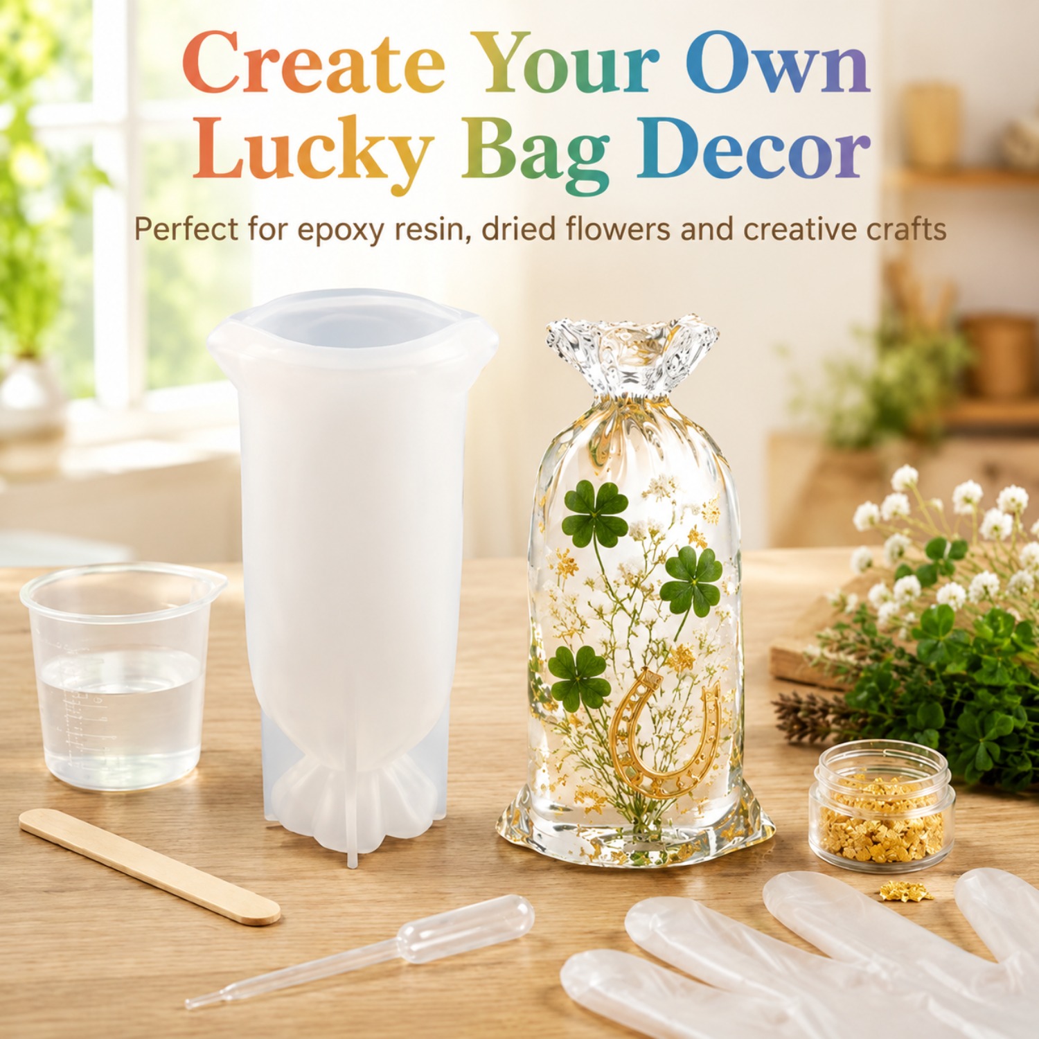 Resin Art Mould - Lucky Bag hars-siliconenmallen, herbruikbare siliconenmallen voor
