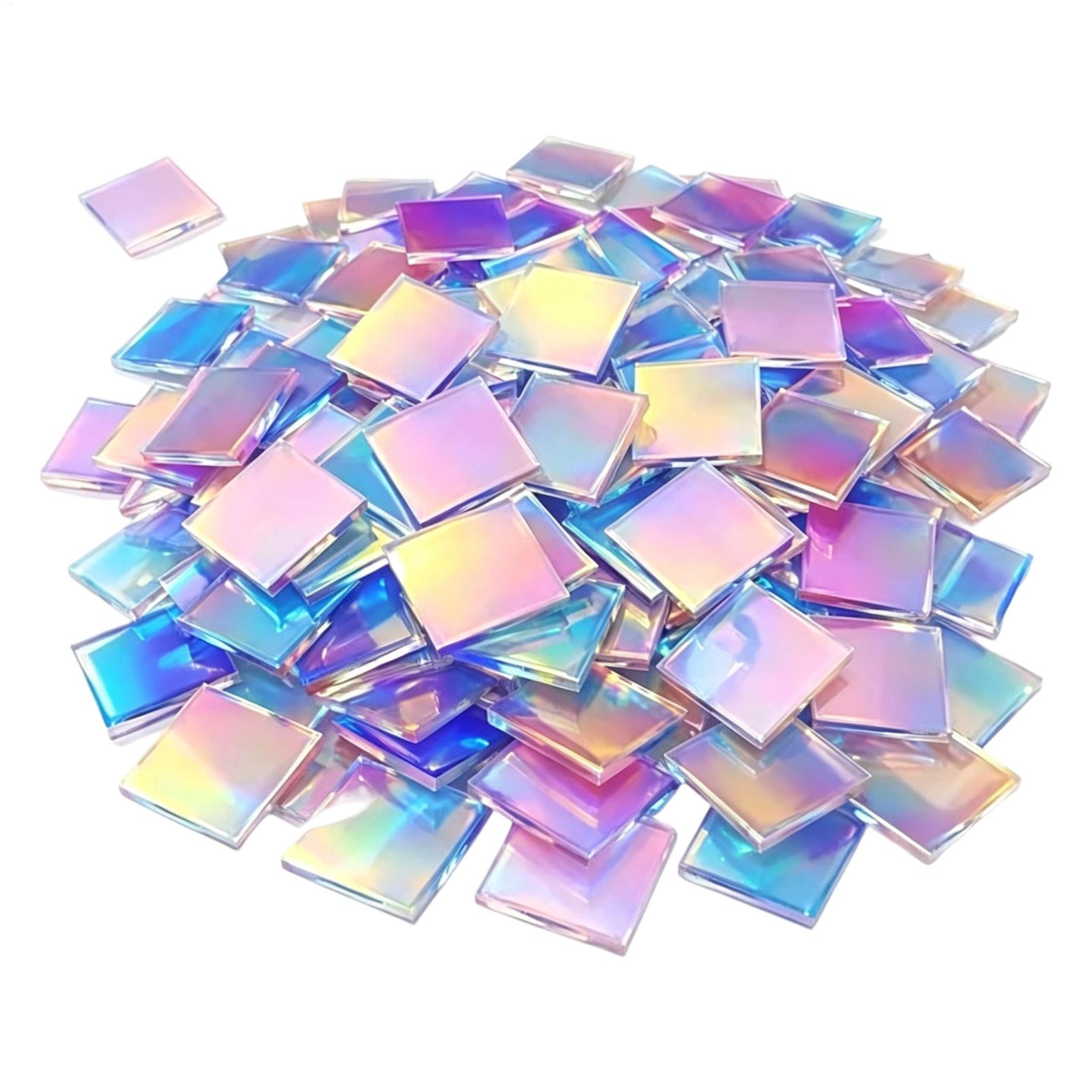 Resin Art Acrylic - Mini acrylplaten 100 stuks regenboog holografische