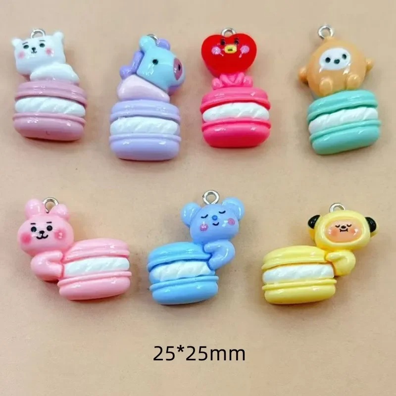 Resin Art And Craft - 10 stuks gemengde cartoonharscharms, kleine decoratieve
