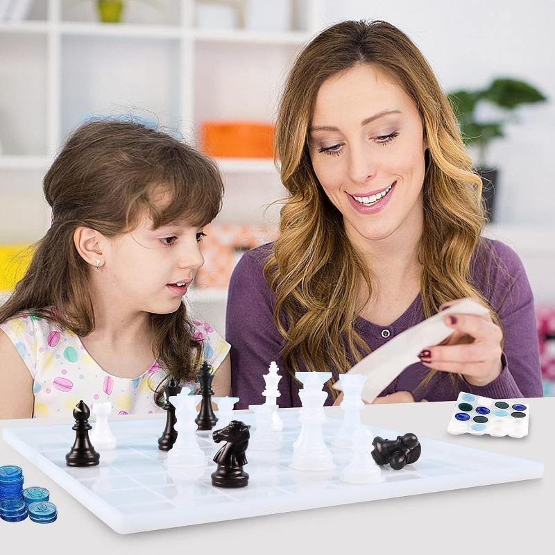 Harsen schaakset mal met schaa - Resin Art Kit With Molds recensie en prijs