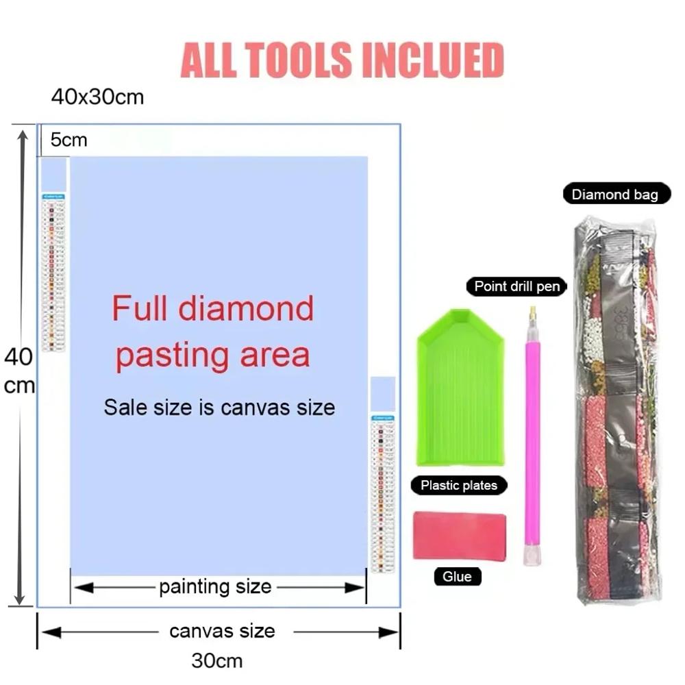 1pc frameloze 5d DIY Diamond A - Resin Art Bali recensie en prijs