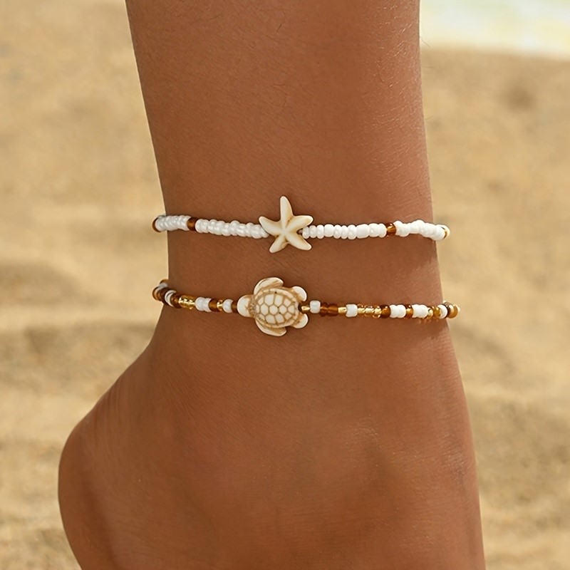 Set van twee bruine zeester- e - Resin Art Beach Theme recensie en prijs