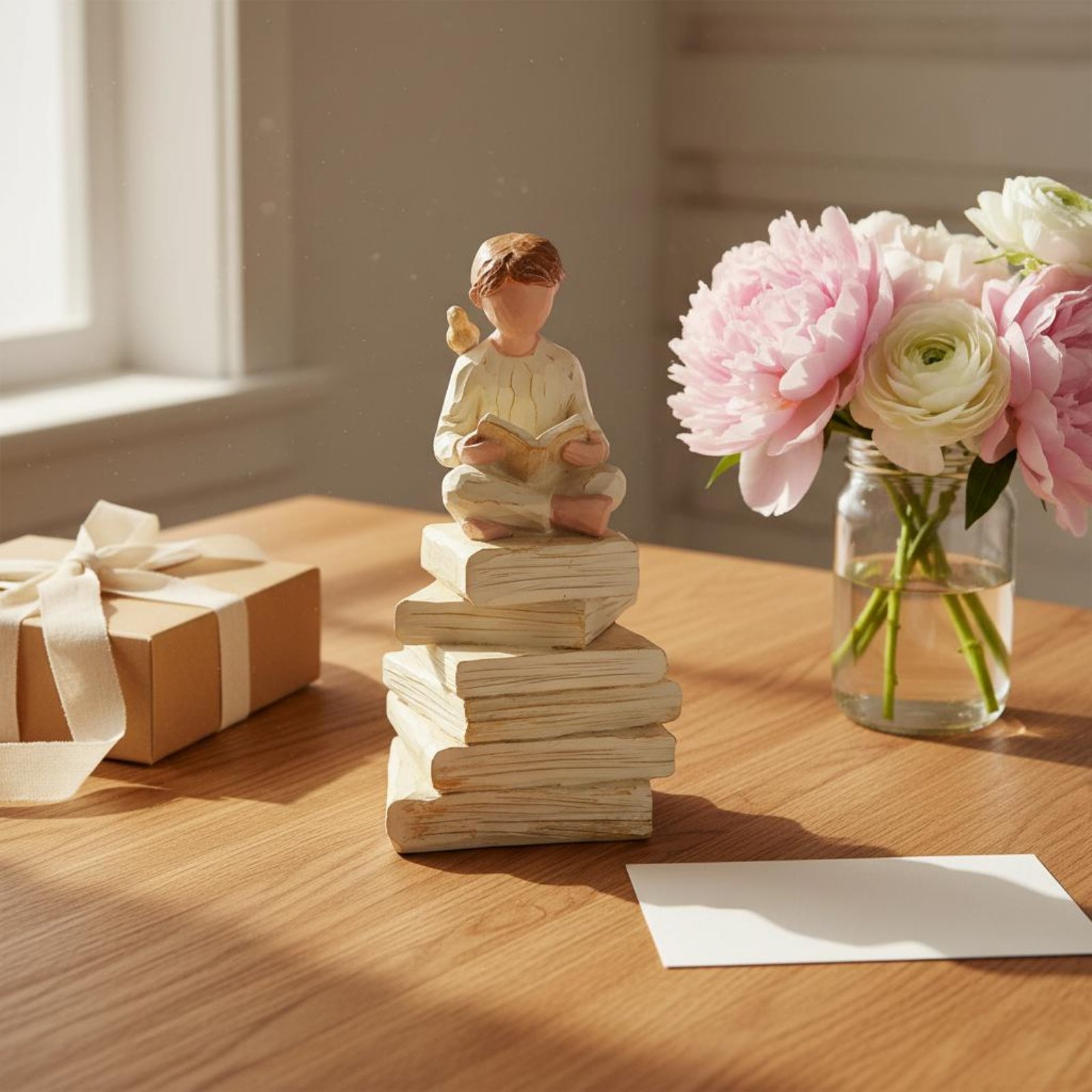 Meisje op boeken standbeeld ku - Resin Art Book recensie en prijs