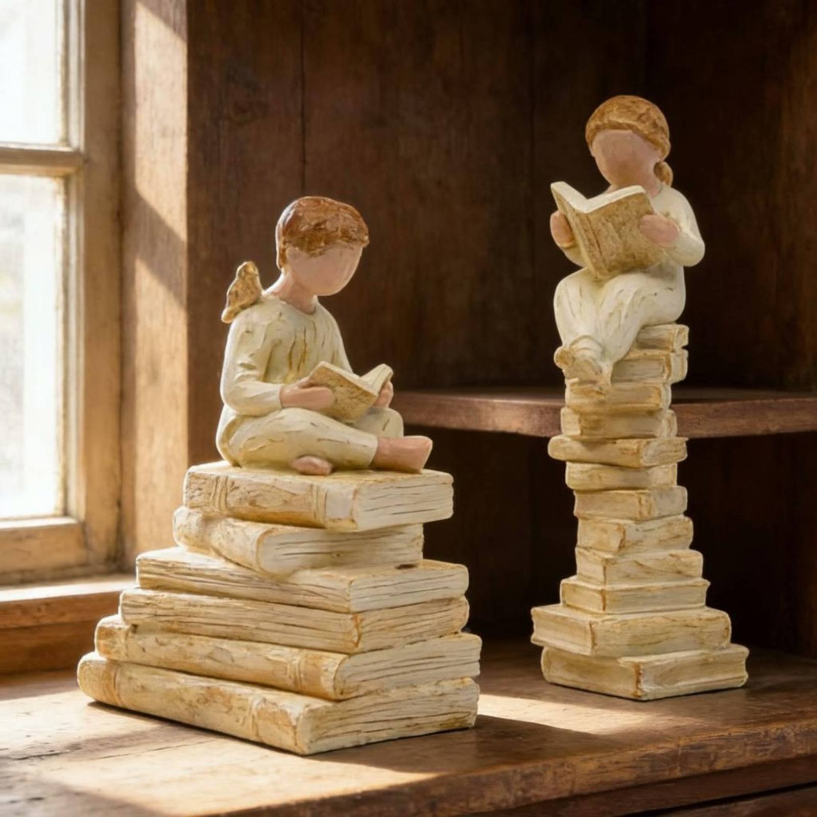 Meisje op boeken standbeeld ku - Resin Art Book recensie en prijs