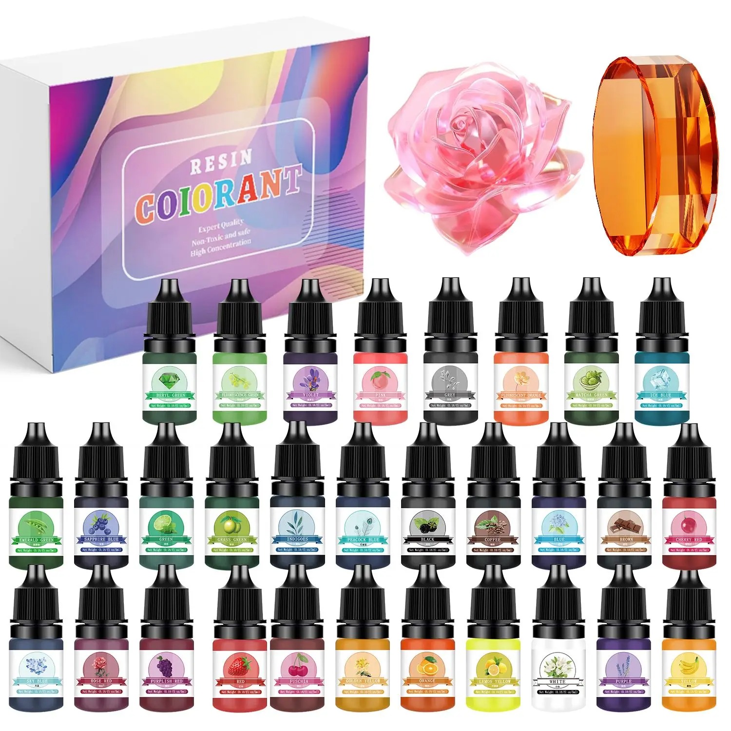 30 Kleuren 5 ml Epoxyhars Pigm - Resin Art Uv recensie en prijs