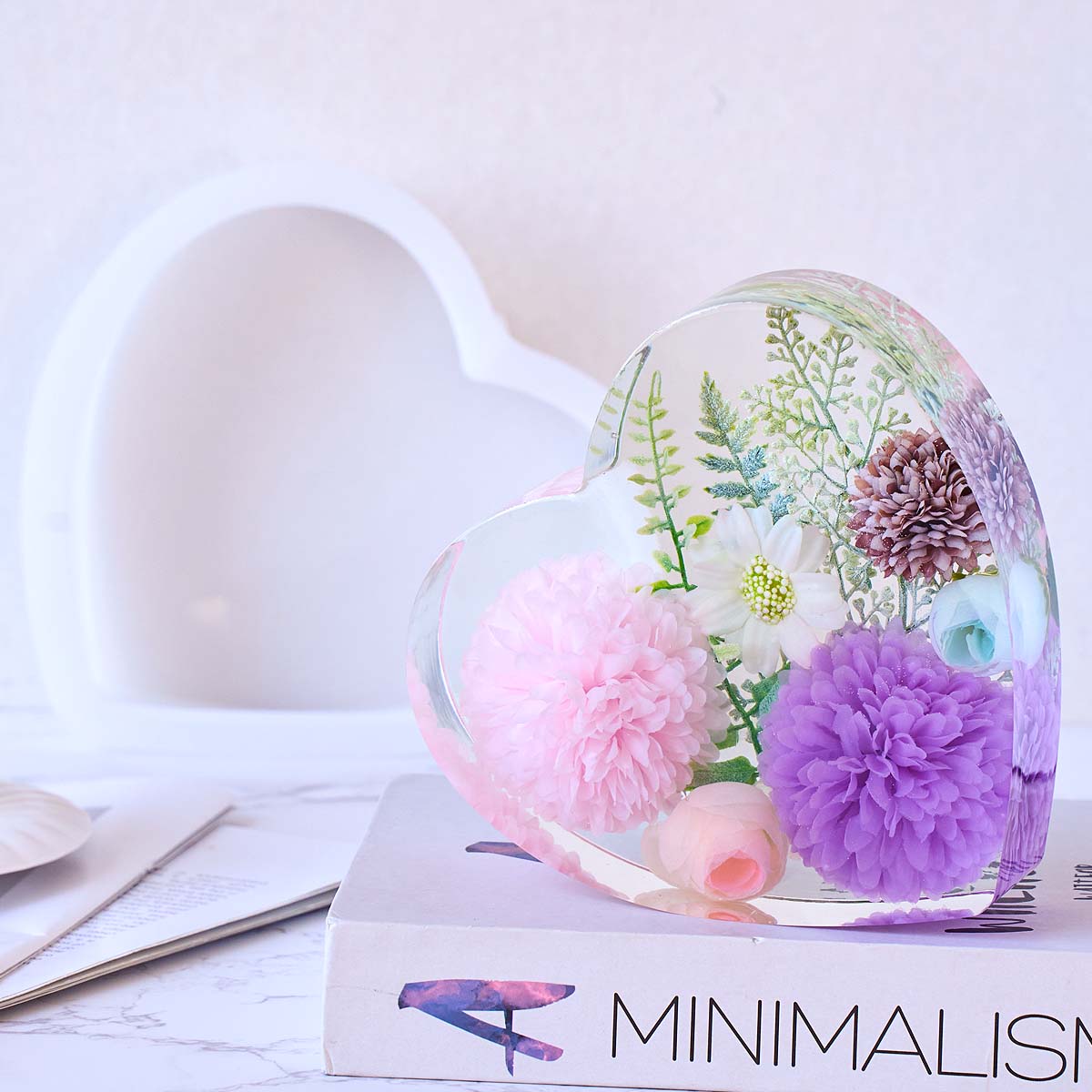 Hart Hexagon Ornament Boekenst - Resin Art Mould recensie en prijs