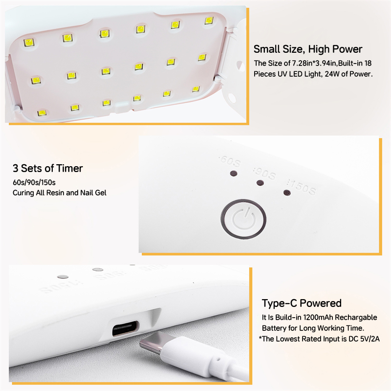 24W USB oplaadbare UV LED-lamp - Uv Lamp Nail Resin recensie en prijs