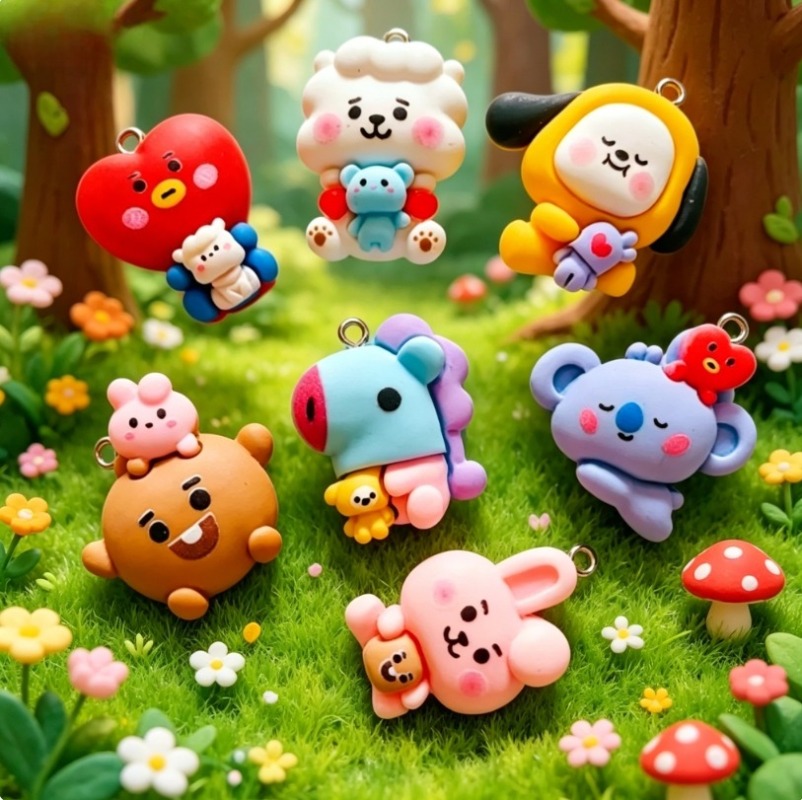 7 stks BT21 Hars Cartoon Charm - Resin Art And Craft recensie en prijs