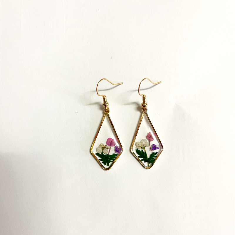 Mode oorbellen van gedroogde b - Dried Flower Pressed recensie en prijs