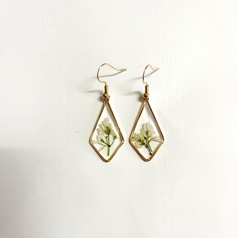 Mode oorbellen van gedroogde b - Dried Flower Pressed recensie en prijs