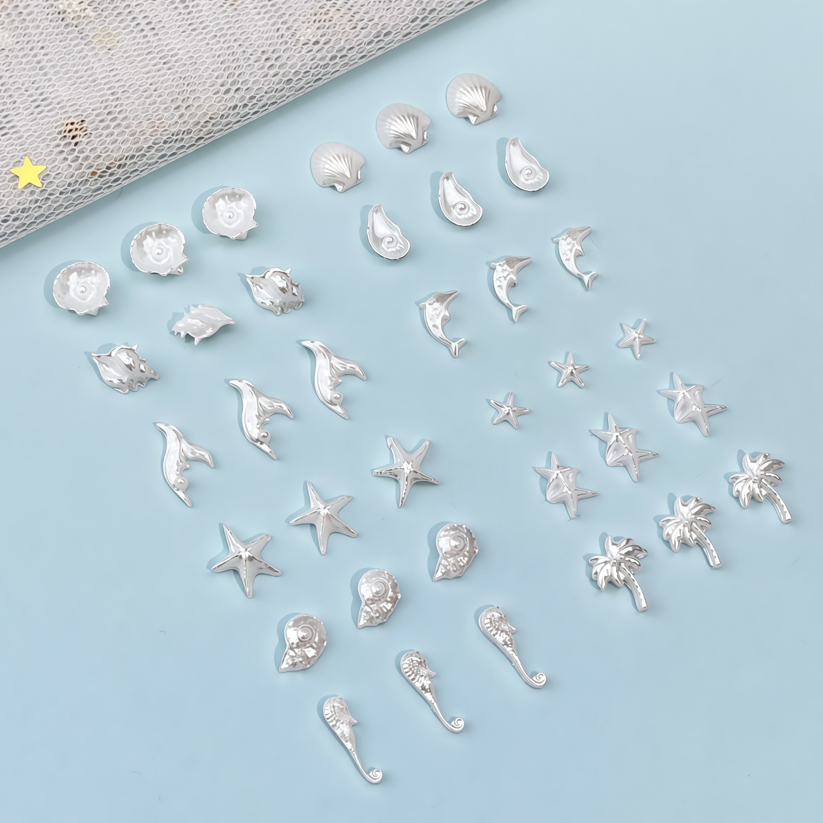50 stuks dromerige blauwe zee  - Resin Art A Keychain recensie en prijs